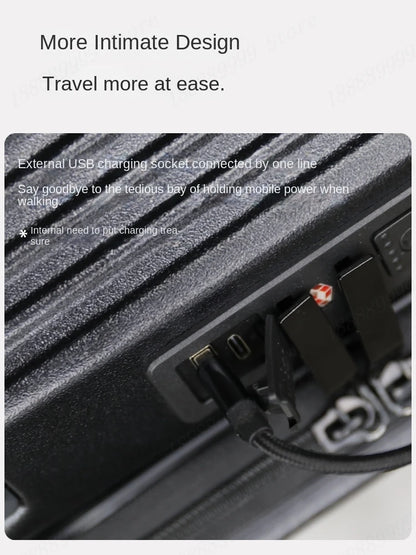Large Capacity PC Material Suitcase 20/28/32/34-inch Deep-Compartment Travel Luggage with Combination Lock Side-Open Hard Shell
