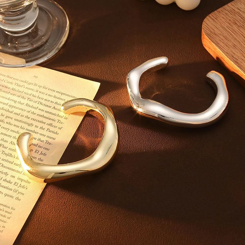 Fashion Exaggerated Irregular Bracelets for Women Simple Hip Hop Rock Personality Plastic Cuff Bangle Trendy Jewelry