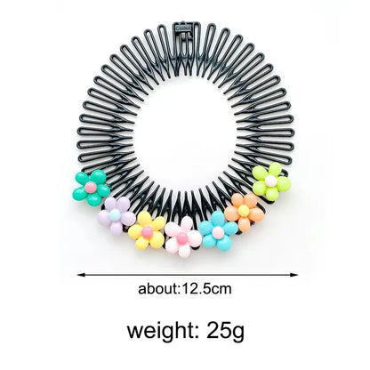 Professional Kids Anti-Frizz Hair Finishing Comb Invisible Circular Headbands for Flyaway Control Girls Cute Hair Jewelry Fixer