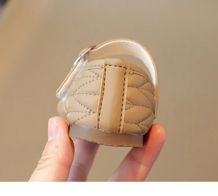 Spring Autumn New Single Shoes Shallow Mouth Bean Shoes Women's Baby Soft Women's Children's Leather Shoes