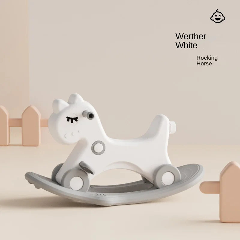 LazyChild Three-in-one Rocking Horse Baby Trojan Horse Toy Children's Rocking Horse Baby Household Multi-function Rocking Horse