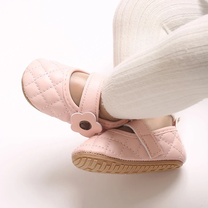 Baby Girl's Walking Shoes 3-6 Months Spring and Autumn Single Shoes Princess Shoes