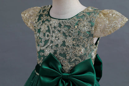 Stunning Little/Big Girls Lace Flower Girl Wedding Bridesmaid Birthday Party Holiday Pageant Easter Prom Fancy Dress