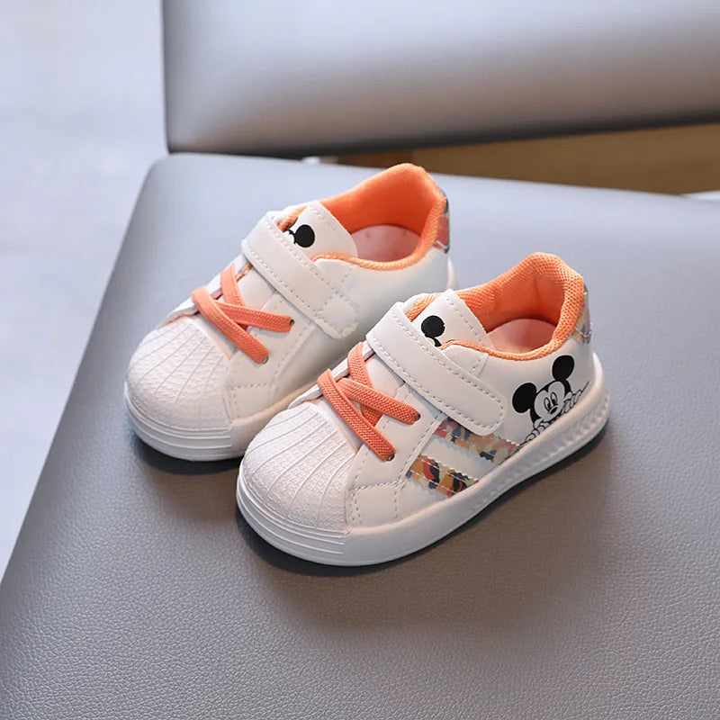 Spring And Autumn New Baby Walking Shoes Soft Soled Board Shoes Children's Sports Shoes Single Shoes Casual White Shoes