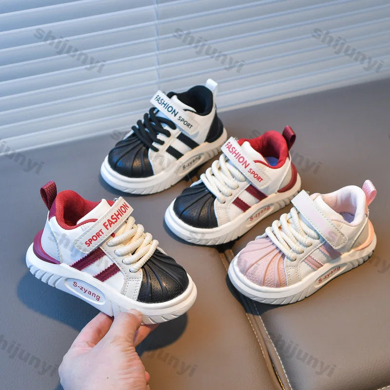 Children's Breathable Sports Shoes  Spring Autumn New Boys Girls Soft Soled Anti -Slip Leather Shoes Baby Kids Running Shoe