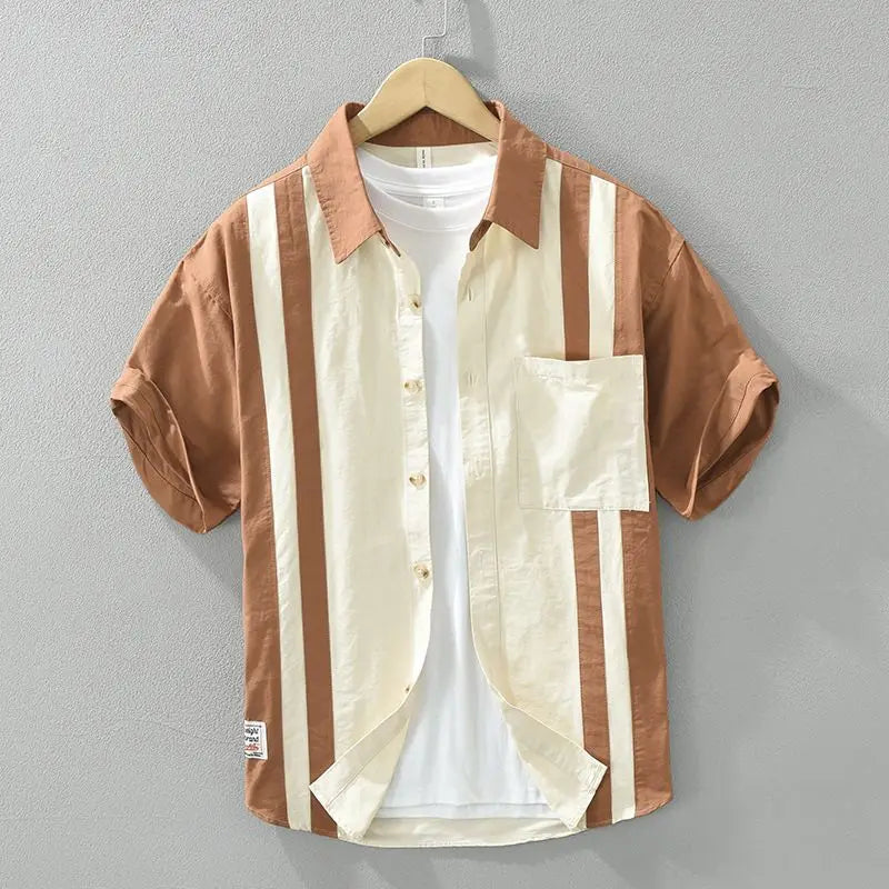 Short-sleeved Men's Versatile Casual and Fashionable Loose and Handsome Shirt(AVailable)