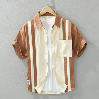 Short-sleeved Men's Versatile Casual and Fashionable Loose and Handsome Shirt(AVailable)