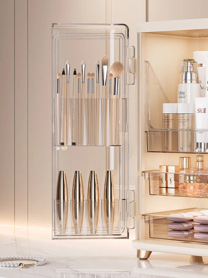 Cosmetics storage box, large-capacity dust-proof desktop, skin care and dressing table, internet-famous light luxury makeup box