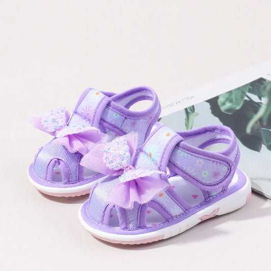 Baby Girls Baby Girls First Walking Indoor Outdoor Toddler Shoes With Squeaky Beautiful Design And Soft TPR Sole