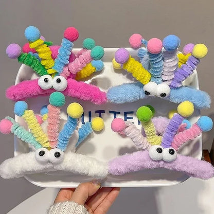 Clip Hair Accessory Thick Hair-Claw Clip Fluffy Plush Hairs Claw Clips for Girls Thick Hair Strong Hold Barrettes