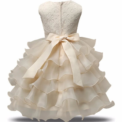 Flower Girl Dress For Wedding Baby Girl 2-8 Years Birthday Outfits Children's Girls First Communion Dresses Girl Kids Party Wear