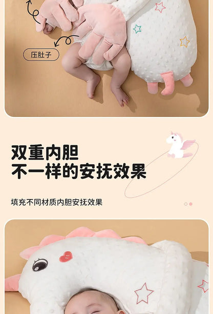 Baby Soothing Sleeping Pad, Infant Comfort Pillow with Patting Function for Anti-Startle Support and Warm Compress Design
