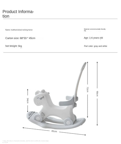 LazyChild Three-in-one Rocking Horse Baby Trojan Horse Toy Children's Rocking Horse Baby Household Multi-function Rocking Horse