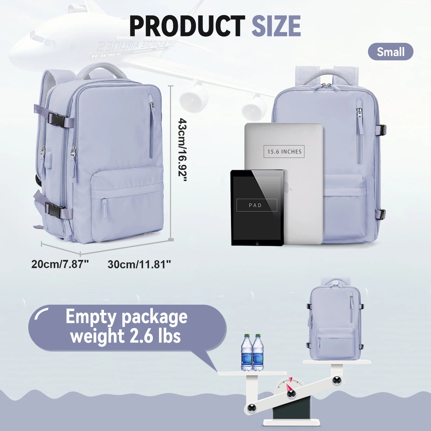 Carry on Luggage Backpack 40x30x20 Backpack Travel Cabin Ladies Backpack Waterproof Backpack，Hand Laptop Backpack for Men,  Bag