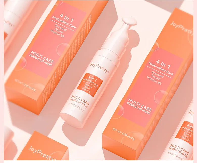 Exfoliating Bubble Lip Balm for Dark Lips Pink Lip Lightening Scrub Moisturizing Lip Mask