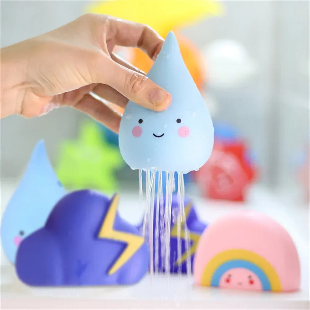 Baby Cloud Shower Bath Toy with spraying water feature for fun bath time and sensory play for babies and toddlers