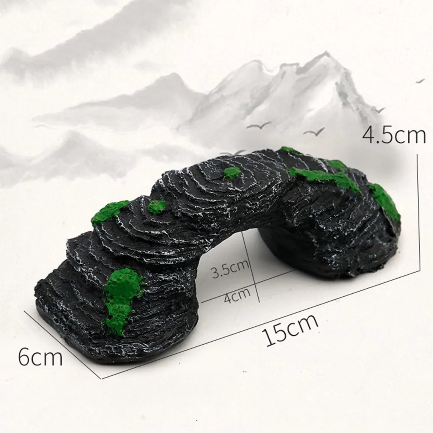 Fish Tank Artificial Bridge Resin Landscape Decoration Bridge Aquarium Equipment Accessories Ornament Cave Aquatic Pet Fish