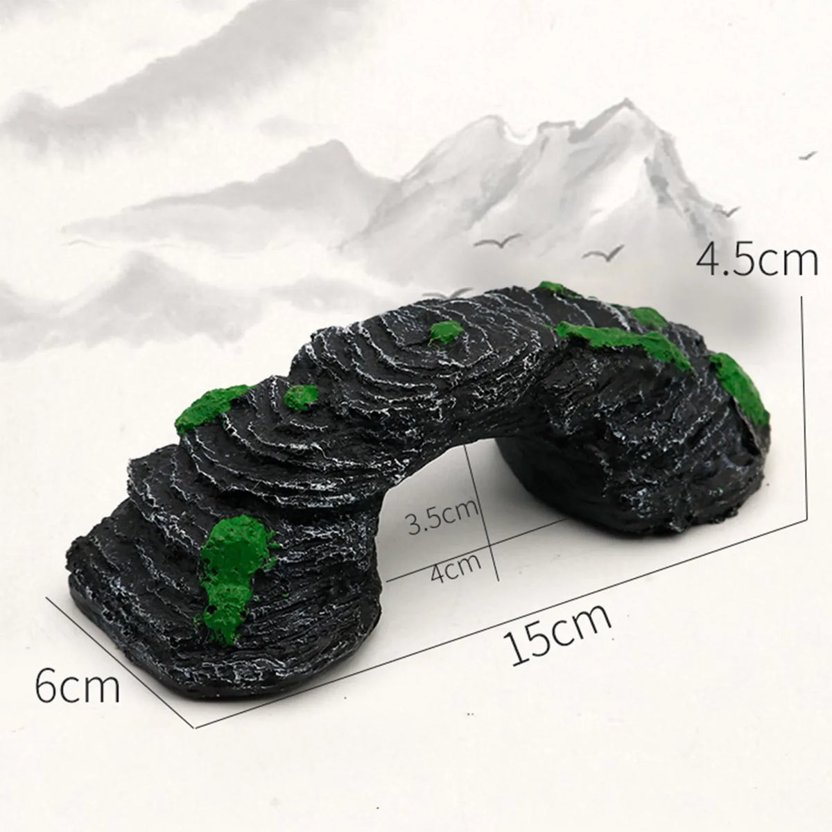 Fish Tank Artificial Bridge Resin Landscape Decoration Bridge Aquarium Equipment Accessories Ornament Cave Aquatic Pet Fish (Available)