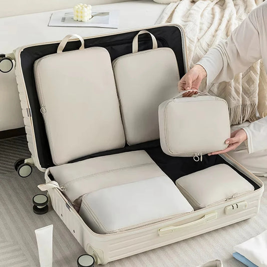 AT21-For Luggage And Clothing Classification 6-Piece Compress Pclothes Storage Bag-Durable Design