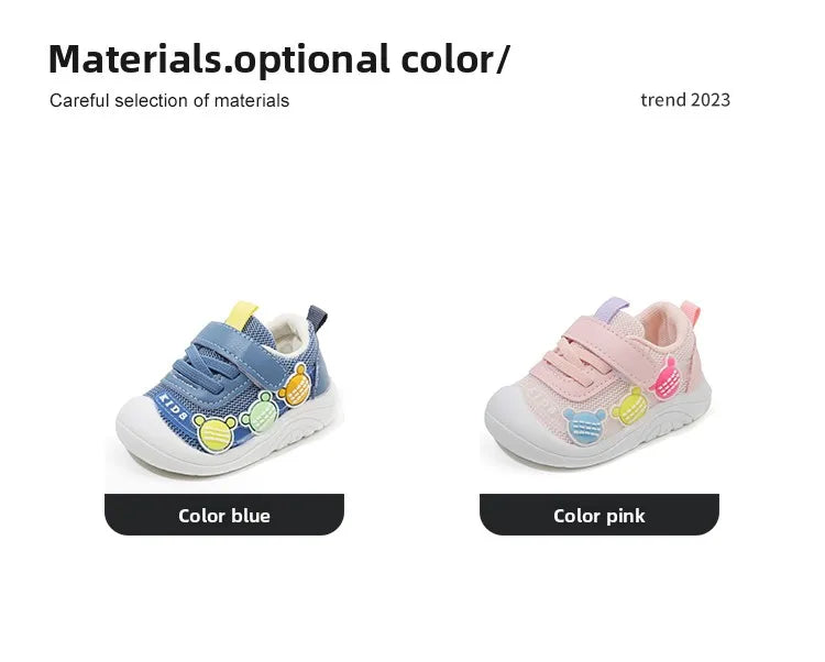 Baby Toddler Shoes Four Seasons Shoes 0 To 3 Years Old Baby Shoes Soft Bottom Non-slip Girls Boys Mesh Breathable Single Shoes