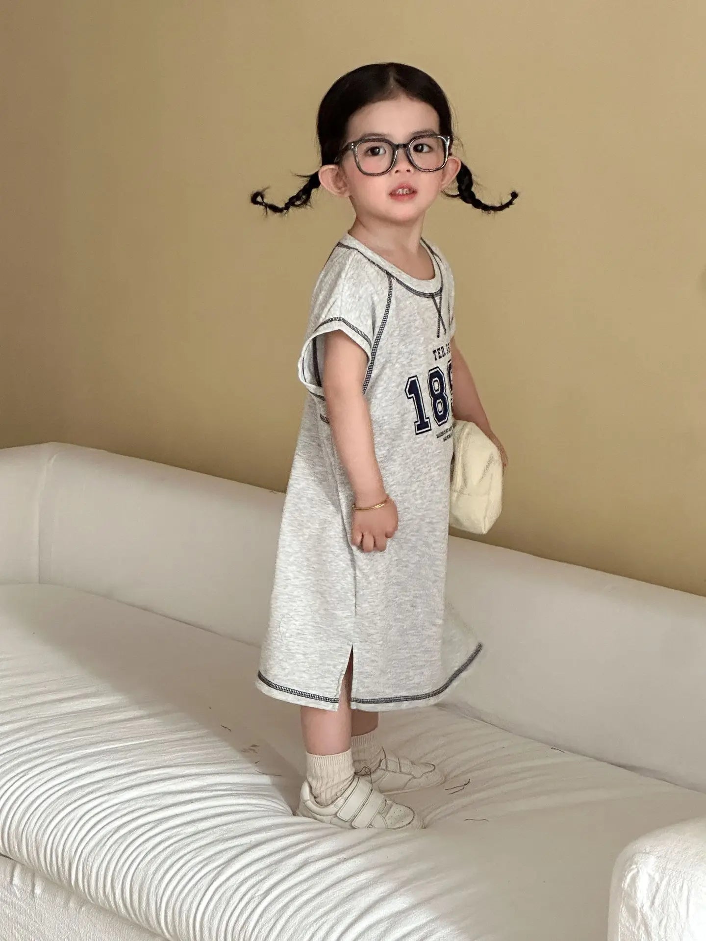 Summer New Children Short Sleeve Clothes Set Boys Letter Print T Shirts 2pcs Suit Girls Vest Dress Kids Brother Sisters Set