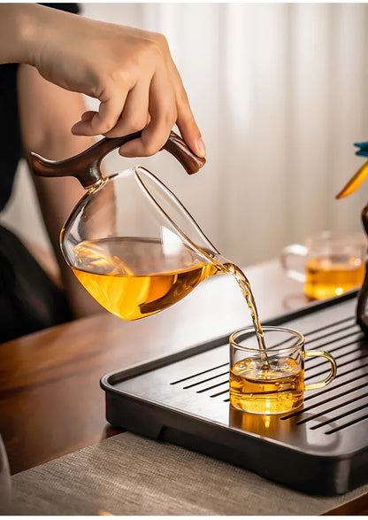 Glass Automatic Tea Set Lazy Tea Maker High End Magnetic Suction Teapot