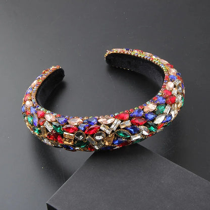 Gorgeous Personality Rhinestone Headwear Fashion Hairband Luxury Baroque Rhinestone Headband Wedding Ladies Bridal Hair