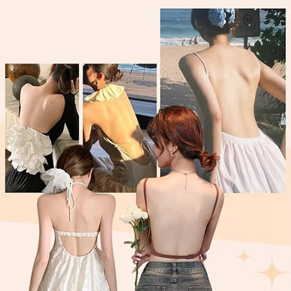 Women Sexy U-shaped Backless Front-closure Bra Ultra Hot Push-up Comfortable Non-slip Seamless Lingerie Top For Strapless Straps