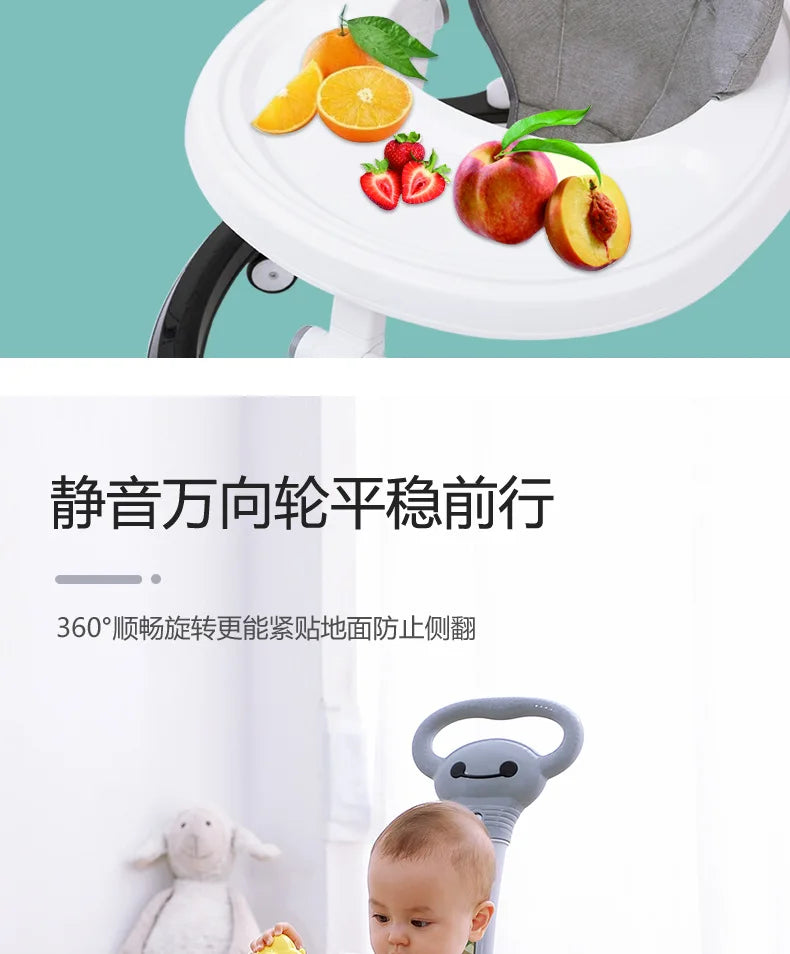 Baby Walker Anti-o-legs Multi-functional Anti-drop Anti-rollover Girl Baby Boy Walking Can Sit on Trolley U-shaped