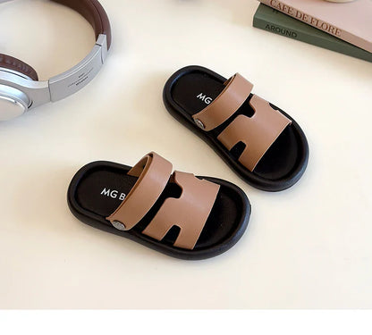 Fashion Spring Child Sandal Summer New Shoe Boy Girl Slippers Soft Bottom Non-slip Kid Shoes Baby Velcro Beach Sandal Slippers