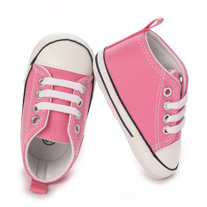 Fashionable Baby Girl Shoes Cute Classic Pink Theme Casual Flat Shoes Soft Sole Comfortable Lightweight Walking Shoes