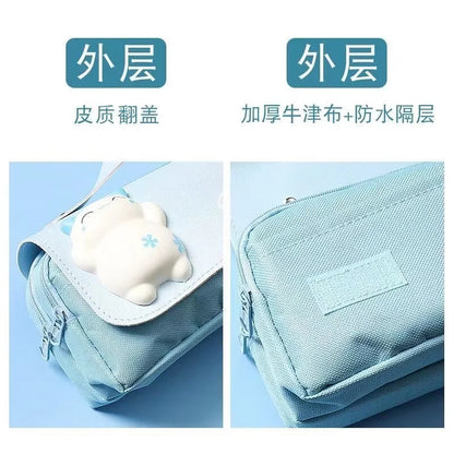 3D Kawaii Pencil Case Girls Decompression Pen Pouch Cute Waterproof School Supplies Aesthetic Organizer Box  Korean Stationery
