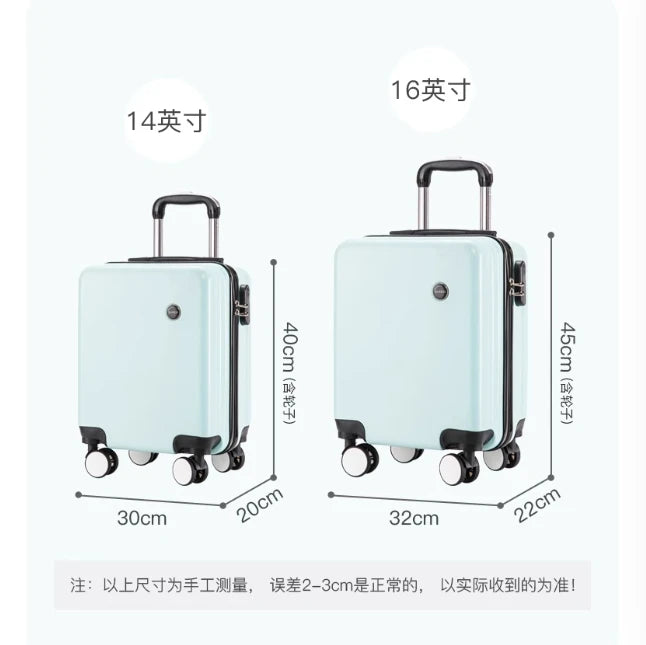 14 Inch Small Luggage Compartment 20*30*40 Cm Spring and Autumn Air Travel Boarding Password Box Travel Suitcase