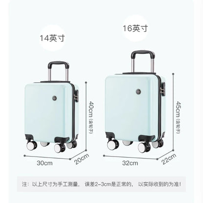 14 Inch Small Luggage Compartment 20*30*40 Cm Spring and Autumn Air Travel Boarding Password Box Travel Suitcase