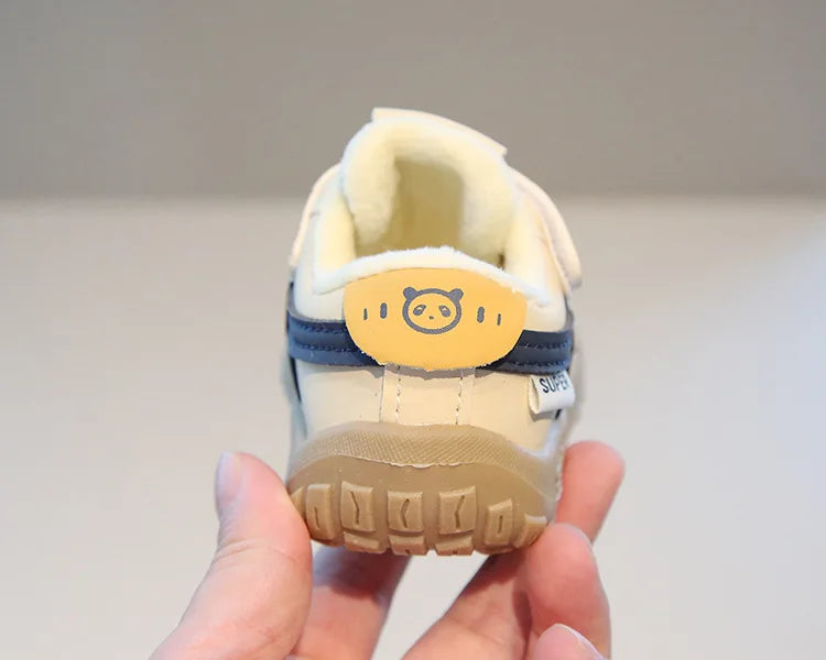 Baby Sneakers Warm Fur Inside Infant Shoes Autumn Winter Little Boys Girls Casual Shoes For Baby Pink, Yellow