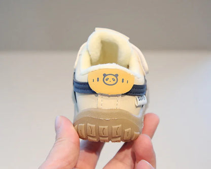 Baby Sneakers Warm Fur Inside Infant Shoes Autumn Winter Little Boys Girls Casual Shoes For Baby Pink, Yellow