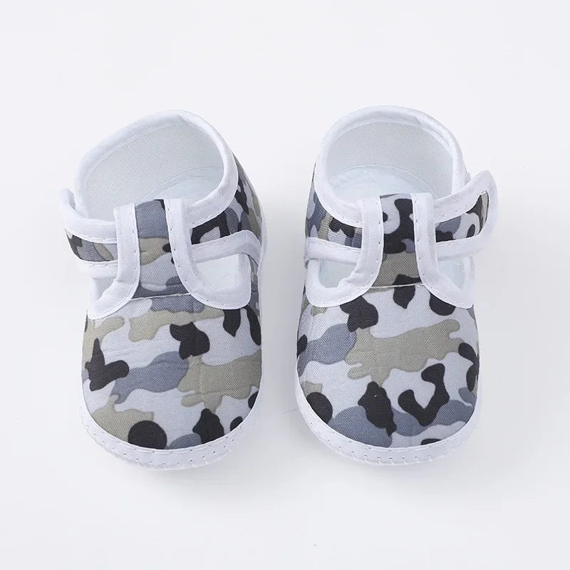 Newborn Baby Boy Girls Shoes Spring Autumn Lovely Floral Embroidery Anti-Slip Sneaker Crib Shoes Soft Cotton Cute First Walkers (Available)
