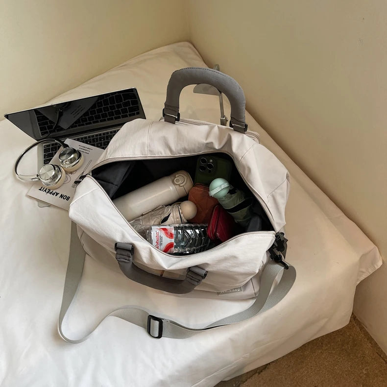 Women Travel Luggage Shoulder Bags Casual Outdoor Travel Short  TripTote Bag Portable Commuting Gym Fitness Sports Handbag