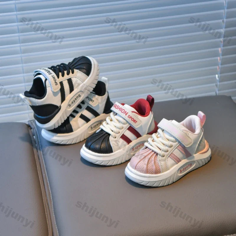 Children's Breathable Sports Shoes  Spring Autumn New Boys Girls Soft Soled Anti -Slip Leather Shoes Baby Kids Running Shoe