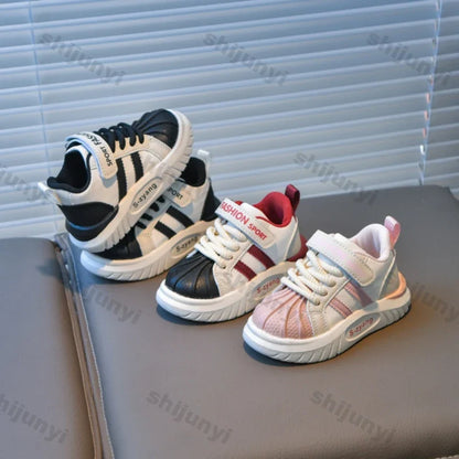 Children's Breathable Sports Shoes  Spring Autumn New Boys Girls Soft Soled Anti -Slip Leather Shoes Baby Kids Running Shoe
