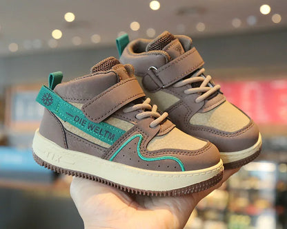 Children Casual Shoes for Boys Breathable Sneaker Antumn Winter Kids High Top Children's Board ShoesStudents School Shoe