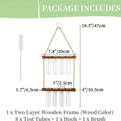 Creative green radish hydroponic plant glass transparent vase flower arrangement water flower pot hemp rope test tube wall hangi