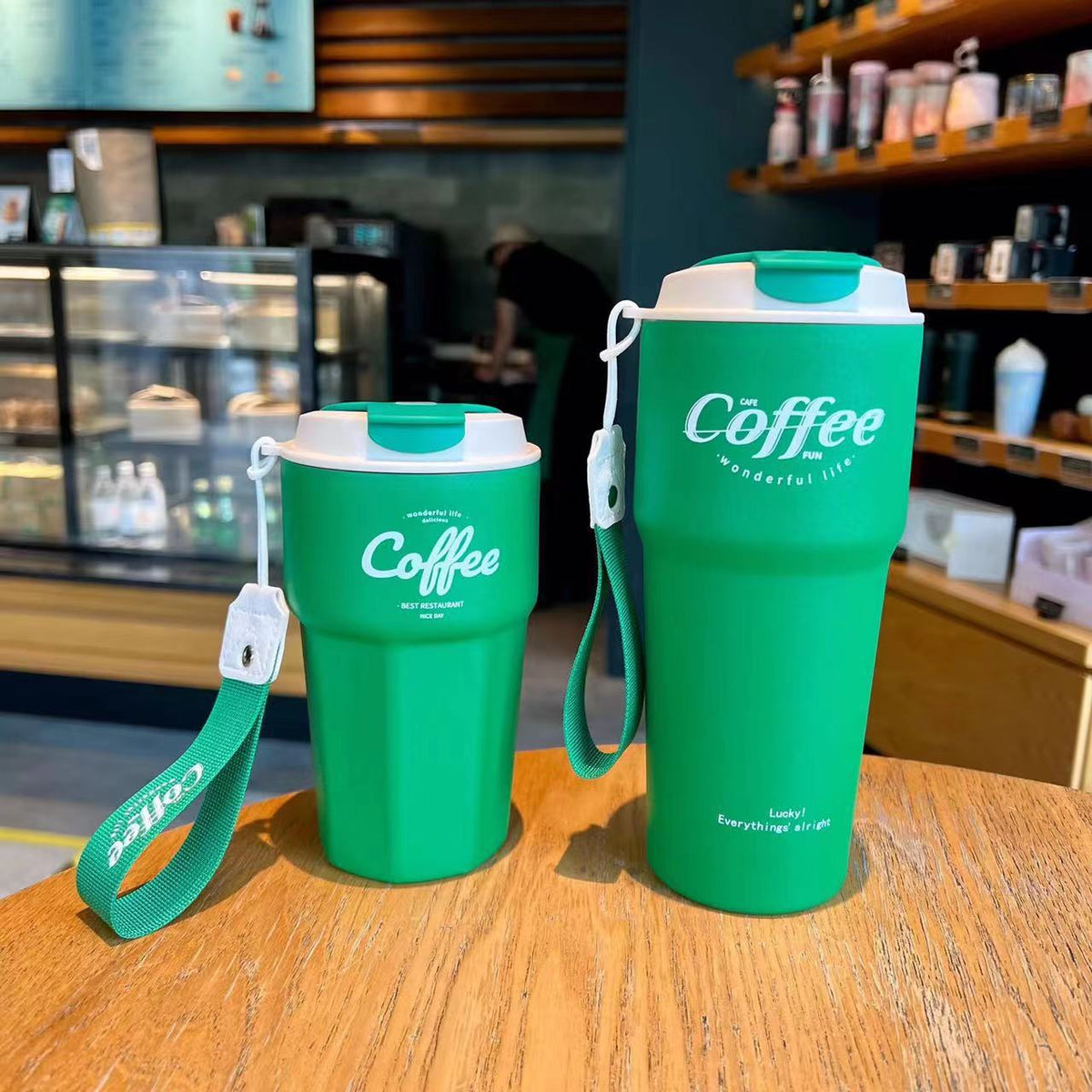 Portable Double Stainless Steel Coffee Mug Leak-Proof Thermos Travel Thermal Vacuum Flask Car Insulated Water Bottle 420ml/620ml  (Available)