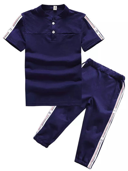 New Summer Boys Clothing Sets Children T-shirt Short Sleeve +Pants Set Two Pieces Set Kids Baby Boys Clothes 6 8 10 Years Old
