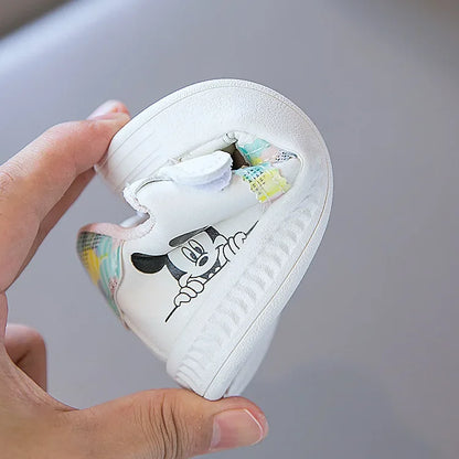 Children's White Shoes Spring and Autumn Kid's Sports Shoes Anti slip Lightweight Boys Board Shoes Soft Sole Baby Casual Shoes