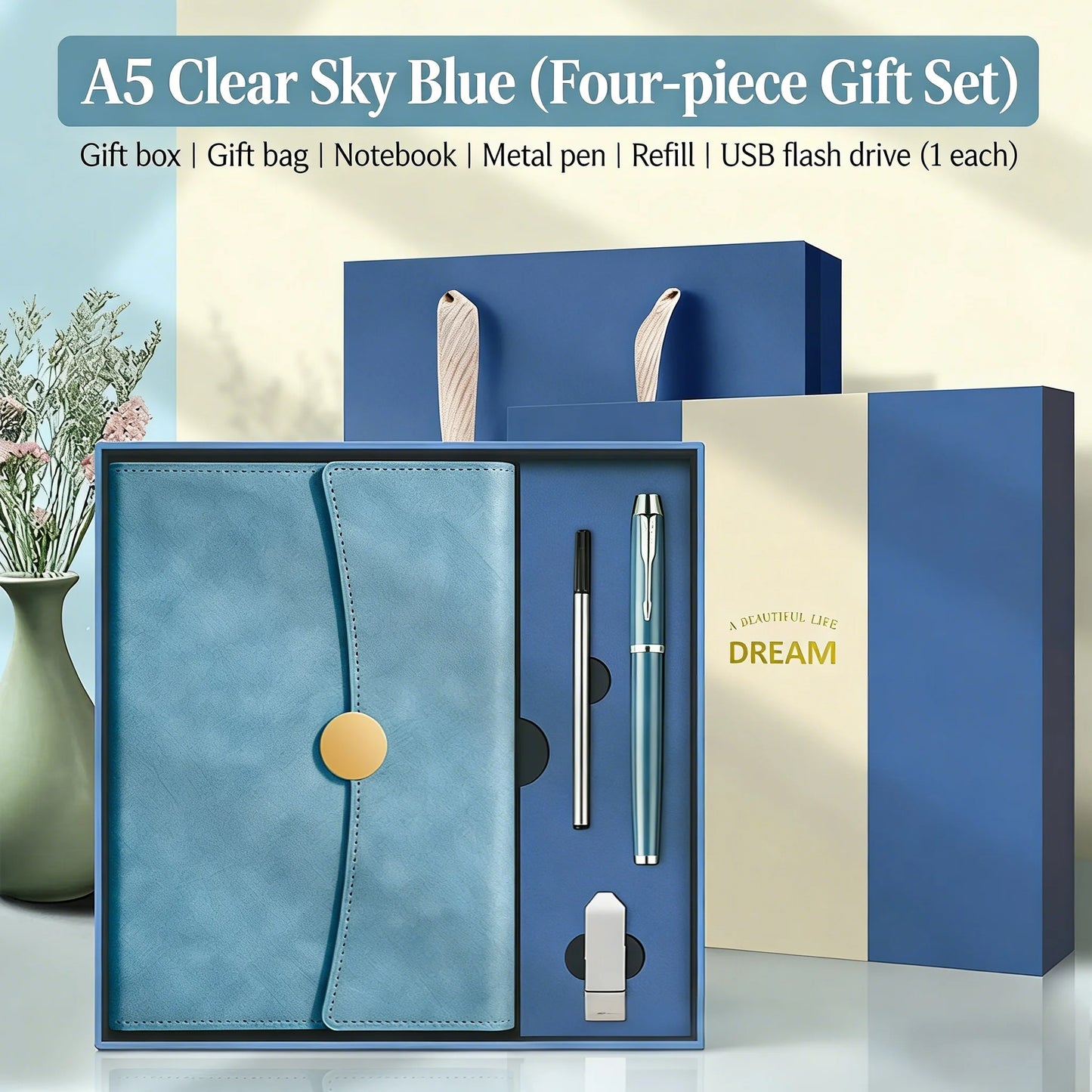 New Product Notebook Gift Box Set Custom Logo Souvenir Business High-end Notepad Gift Box Set Holiday Gift for Friends