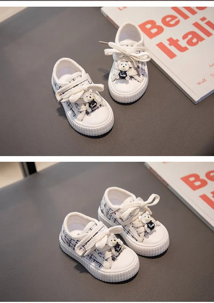 Spring Autumn Fashion Kids Canvas Shoes Casual Sport Boys Girls Sneakers Shoes Soft Rubber Sole Flat Children Canvas Shoes 21-26