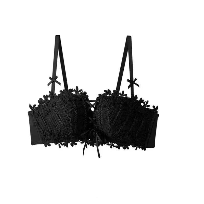 Floral Embroidery Bras for Women Tied Lingerie Seamless Bra Bralette Wireless Brassiere Female Underwear Intimates Sujetador New