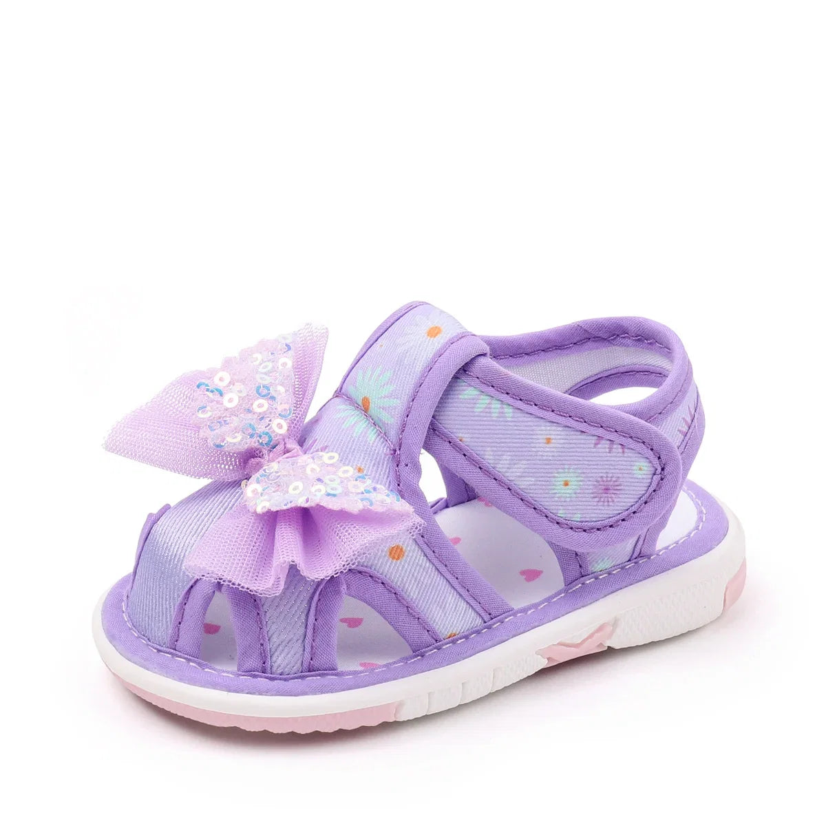 Baby Girls Baby Girls First Walking Indoor Outdoor Toddler Shoes With Squeaky Beautiful Design And Soft TPR Sole