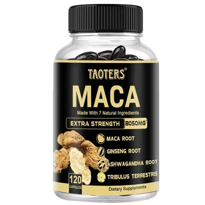 Black Maca Capsules - Enhance Male Strength, Promote Muscle Growth, Improve Endurance, Improve Mood, and Increase EnergySuppleme